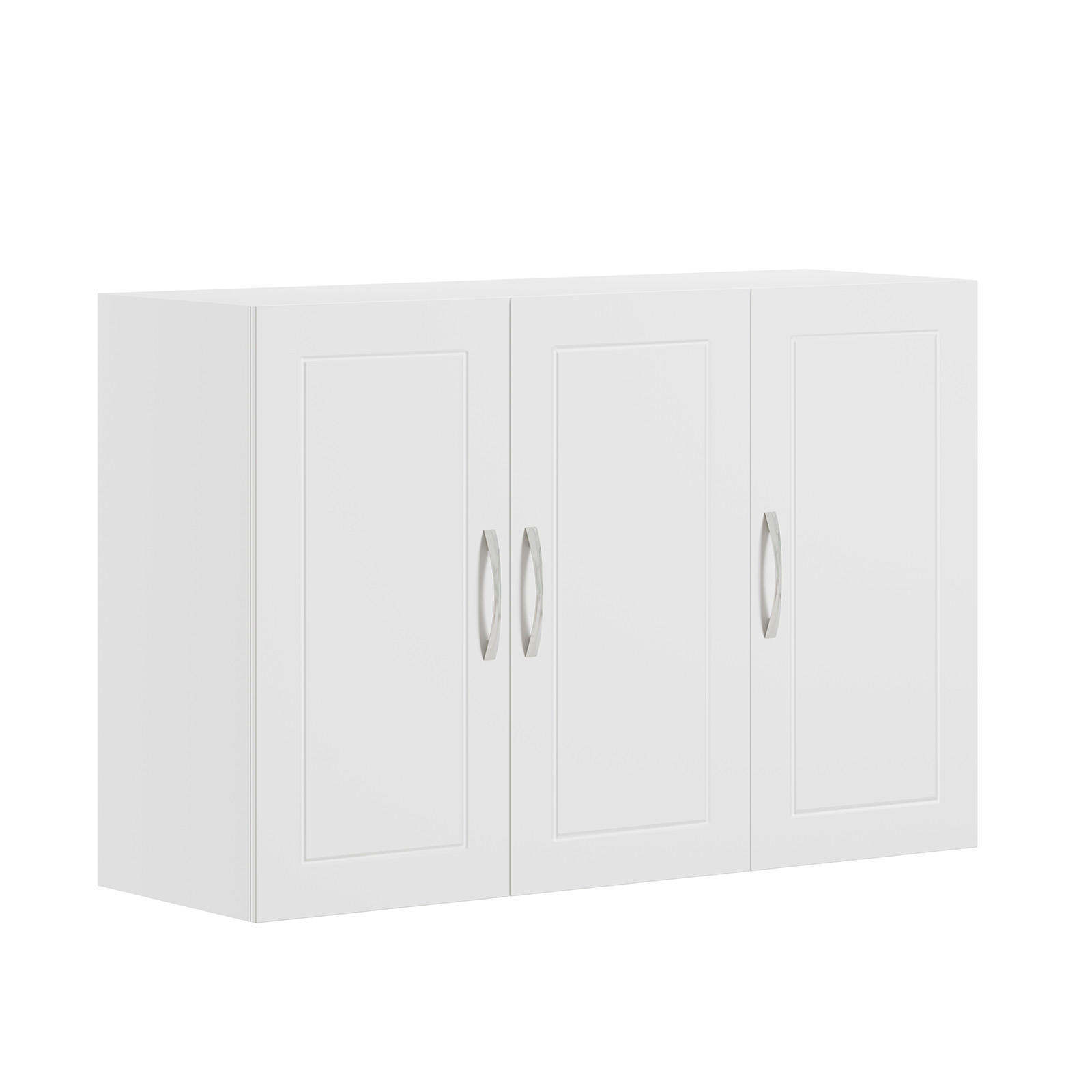 SoBuy NÁSTĚNNÁ SKŘÍŇKA se 3 dveřmi Bílá 90x30x60cm Minimalistický