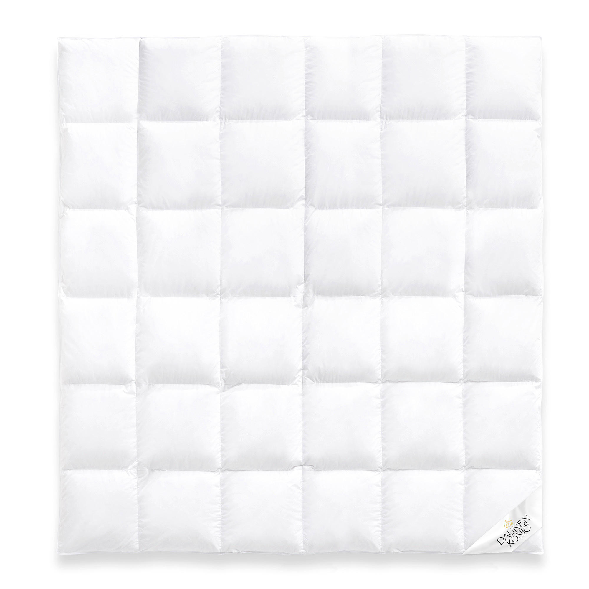 WINTERBETTDECKE QUEEN Entendaunen warm - Weiß, Naturmaterialien/Textil (200/220cm) - Daunenkönig
