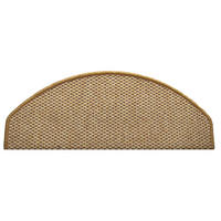 STUFENMATTE Set. 15 Stück "Florenz" Sisal Optik Flachgewebe Senf 24 x 65 cm - Currygelb/Gelb, Textil (24/65/4cm) - oKu-Tex