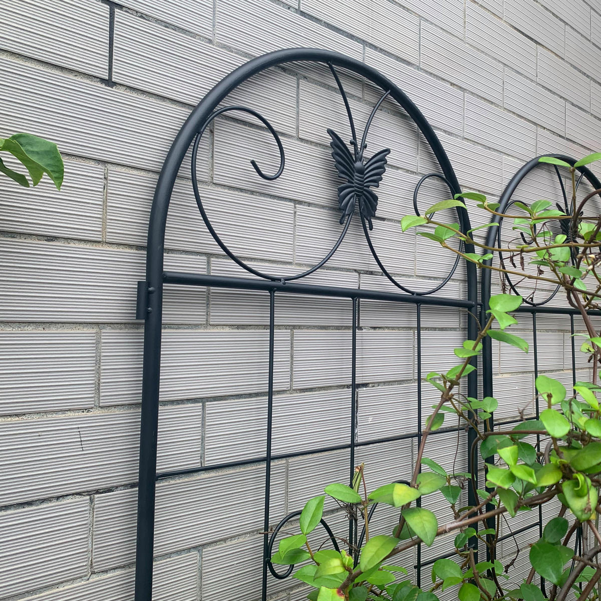 PFLANZGITTER 2er-Set aus Metall für Kletterpflanzen - Schwarz, Metall (50/180/9cm)