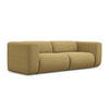 3-SITZER SOFA Strukturstoff Stoff Gelb - Currygelb/Gelb, Kunststoff/Textil (228/70/89cm) - Makamii