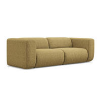 3-SITZER SOFA Strukturstoff Stoff Gelb - Currygelb/Gelb, Kunststoff/Textil (228/70/89cm) - Makamii