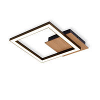 LED-DECKENLEUCHTE Weimar 23.2/23.2/4.1 cm - Schwarz, Metall (23.2/23.2/4.1cm) - Nettlife