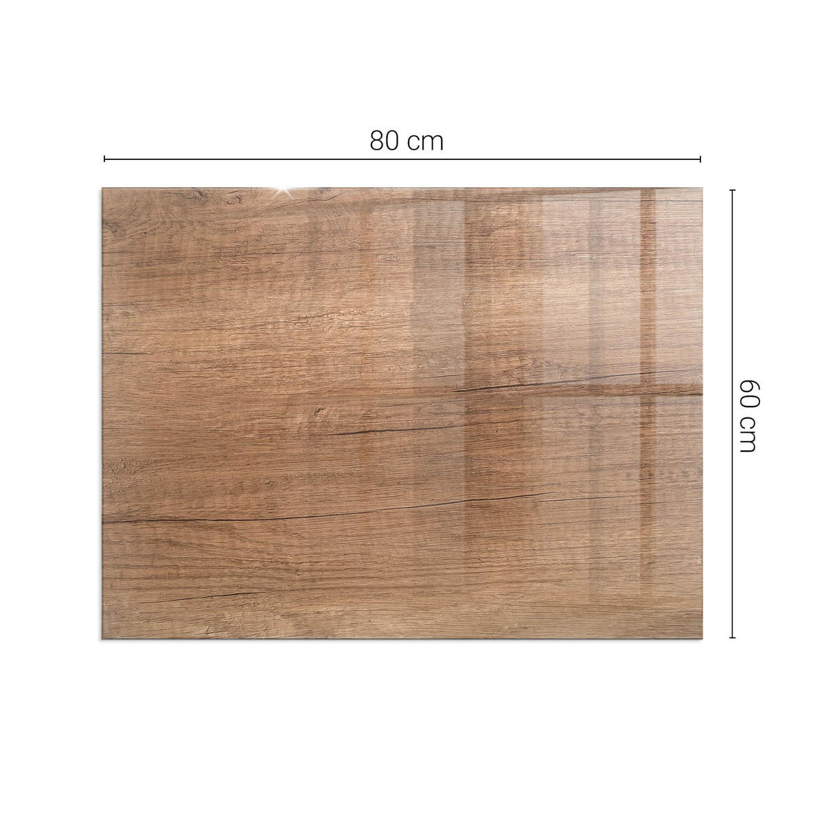 GLASPLATTE für Kamin 80x60 cm Braun - Braun, Glas (80/60/0.4cm) - ArtPrintCave