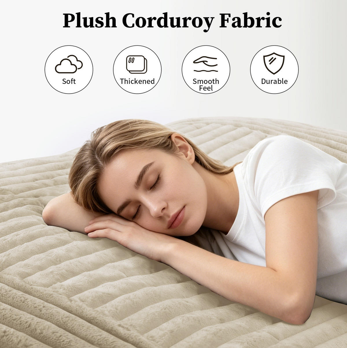 SITZSACK 3-in-1 Weiß Cord - Weiß, Kunststoff (125/10/180cm) - Meubliv