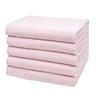 DUSCHTÜCHER, 5er-Set, 70x140 cm, 70% Baumwolle, 30% Polyester, Rosa - Rosa, Textil (70/140cm) - Zollner