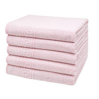 DUSCHTÜCHER, 5er-Set, 70x140 cm, 70% Baumwolle, 30% Polyester, Rosa - Rosa, Textil (70/140cm) - Zollner