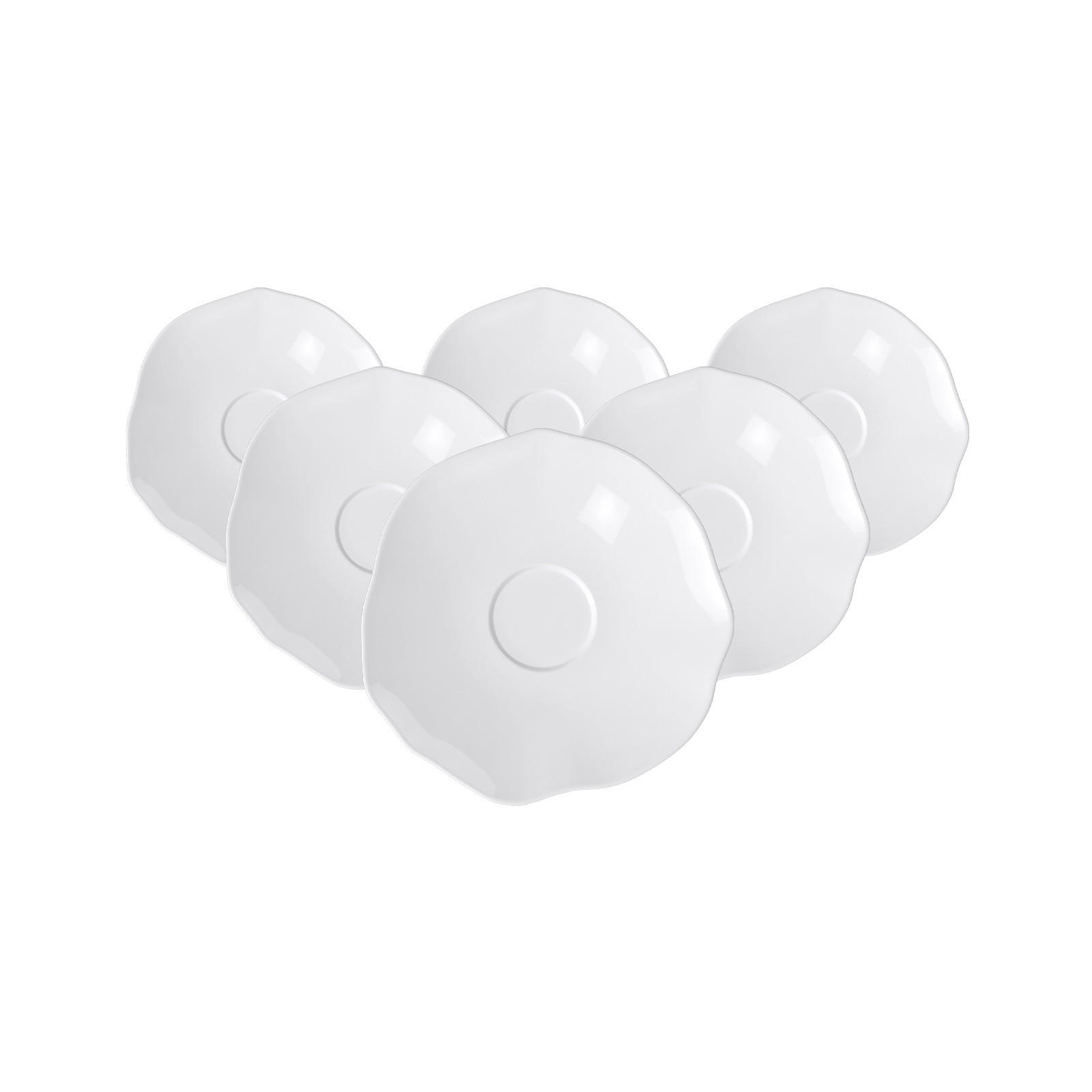 KAFFEEUNTERTASSEN Pura weiß ø 15,6 cm 6er Set - Weiß, Keramik (15.6cm) - Villeroy & Boch