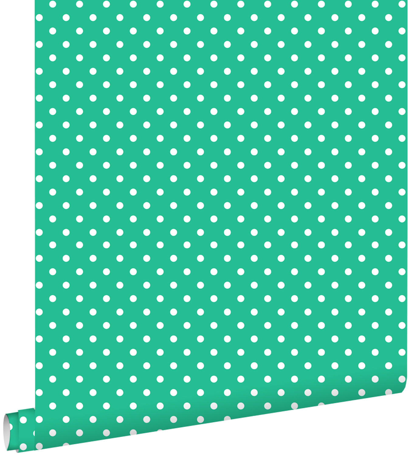 TAPETE Punkte 53 cm x 10.05 m - Grün, Papier (53/0.1cm) - ESTAhome