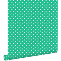TAPETE Punkte 53 cm x 10.05 m - Grün, Papier (53/0.1cm) - ESTAhome