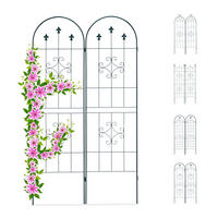 2xRANKGITTER - Dunkelgrün, Metall (50/180/1.5cm) - Relaxdays