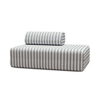 2-SITZER-GARTENSOFA mit Streifen, weiß und grau - Grau, Textil (95/70.5/148cm)