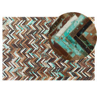 KURZFLOR-TEPPICH Amasya 200/140 cm - Braun, Fell (140/200cm) - Beliani