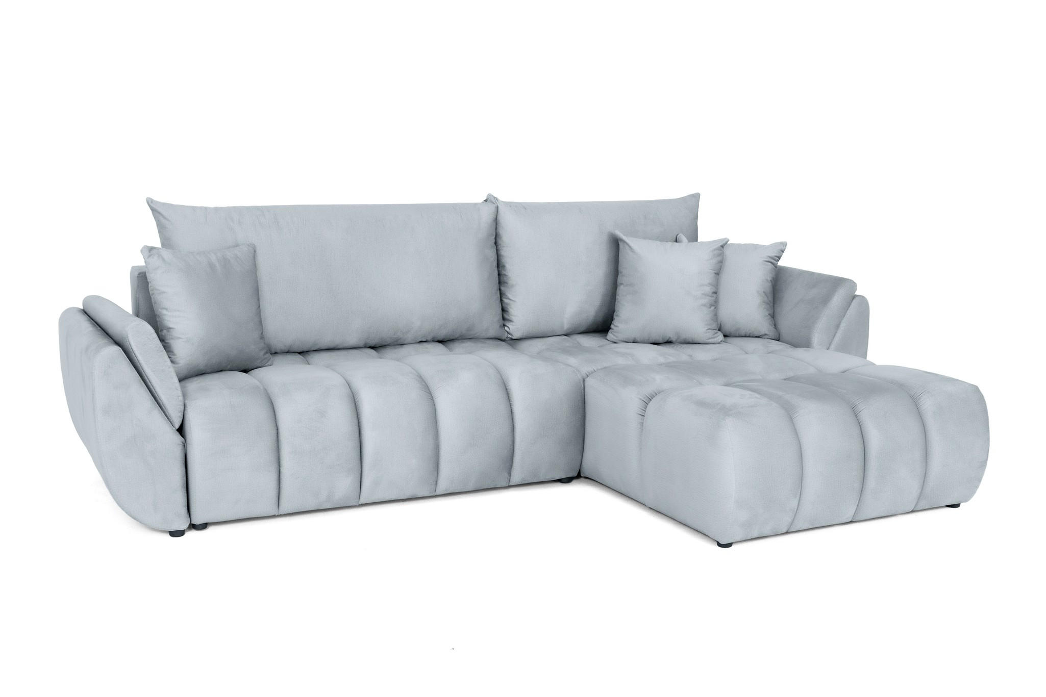 ECKSOFA Collin Mit Schlaffunktion - Hellgrau, Holzwerkstoff/Textil (185/280cm) - Fun Möbel