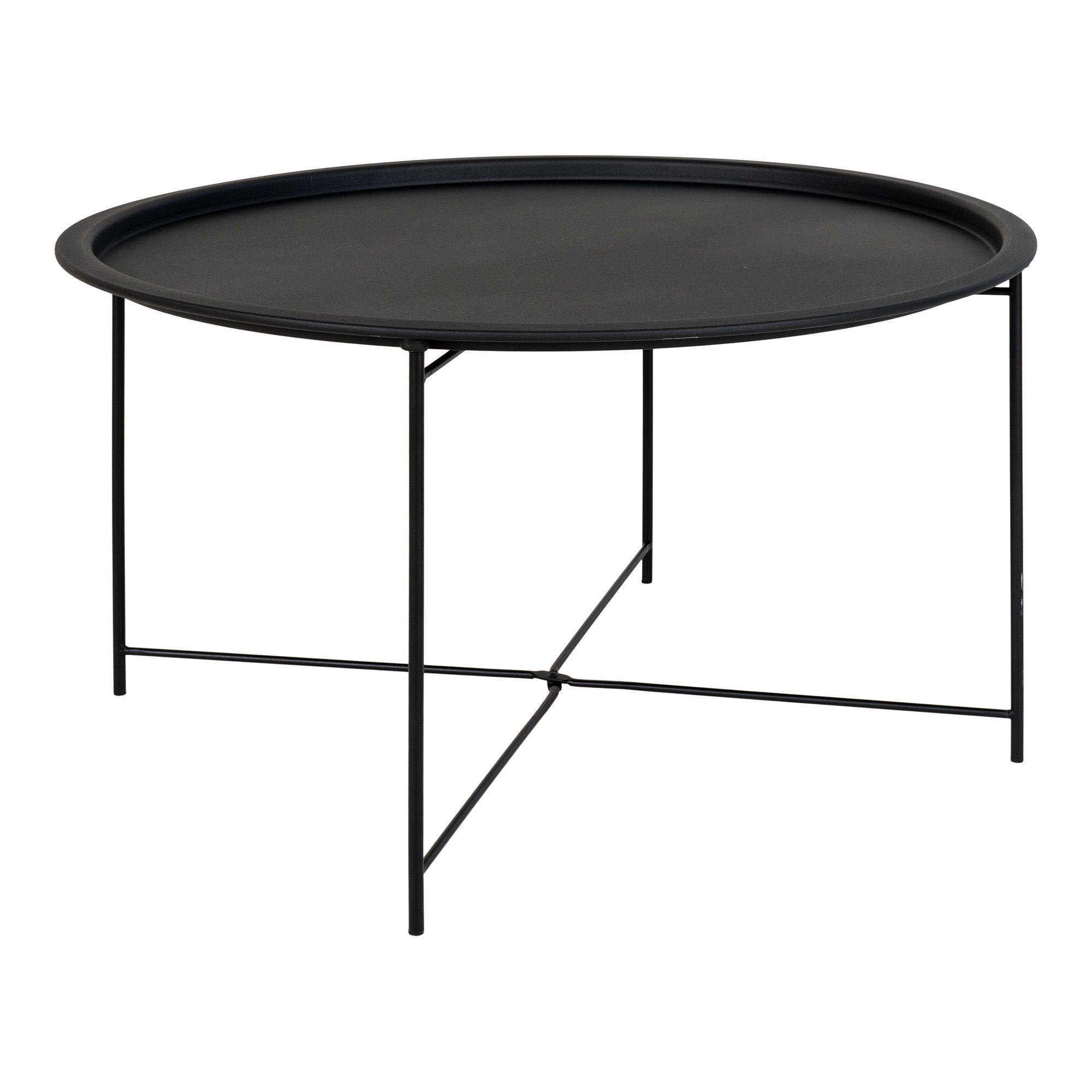COUCHTISCH Bastia Stahl Schwarz - Schwarz, Metall (75/75/43cm) - tinkaro