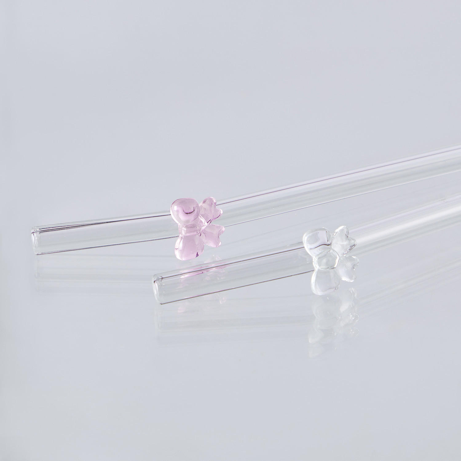 TRINKHALM-SET 5-tlg. Long Drink - Transparent, Glas (0.8/20cm) - BUTLERS