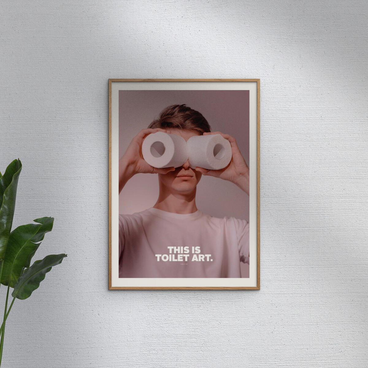 POSTER mit Rahmen A.P. Atelier - Toilet - Eichefarben/Naturfarben, Holz/Papier (70/100cm) - Poster&Frame