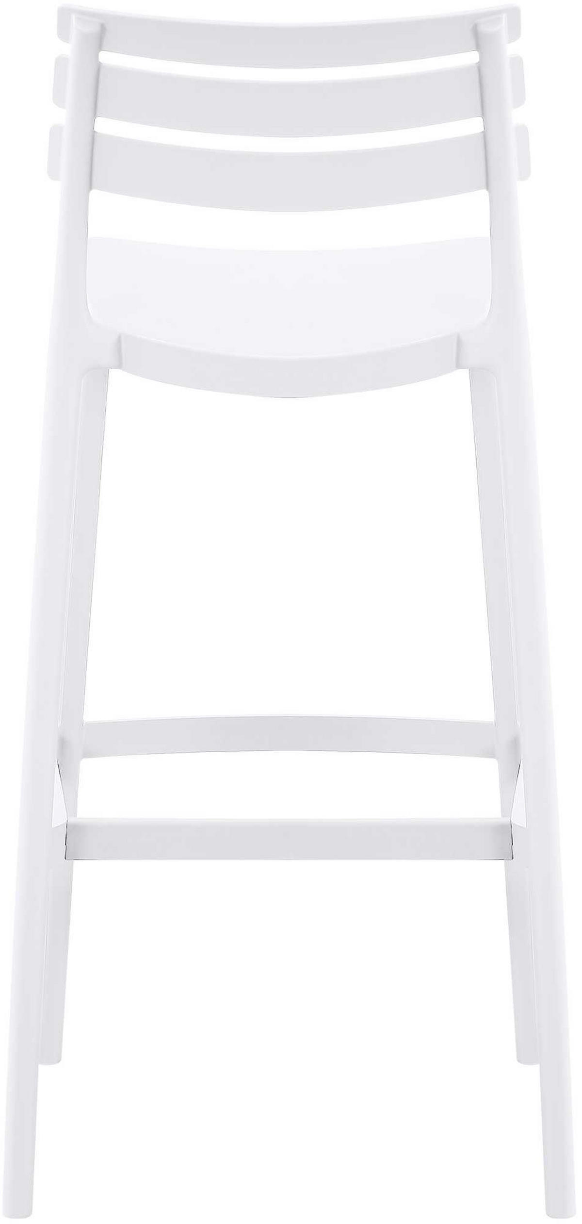 BARHOCKER Nils Lehne 49x50x99cm Kunststoff Weiß Hoher - Weiß, Kunststoff (49/99/50cm) - DELUKE