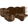 FRÜHSTÜCKS-SET Terra Erdbraun 18er Set - Braun, Keramik (1/1/1cm) - Seltmann Weiden