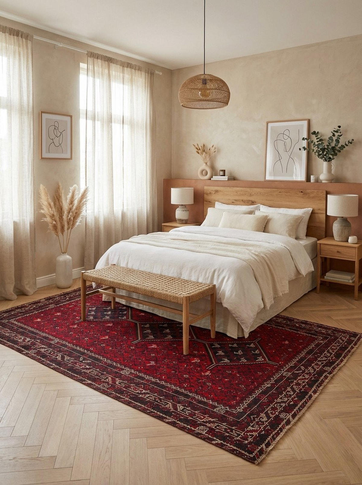 TEPPICH Gashgai Rot 332/239 cm Schurwolle - Rot, Textil (239/332cm) - Looma