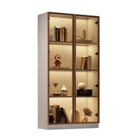 VITRINE 80/40/160 cm Weiß aus Spanplatte mit LED-Beleuchtung - Weiß, Holzwerkstoff (40/160/80cm) - OKMYHOME
