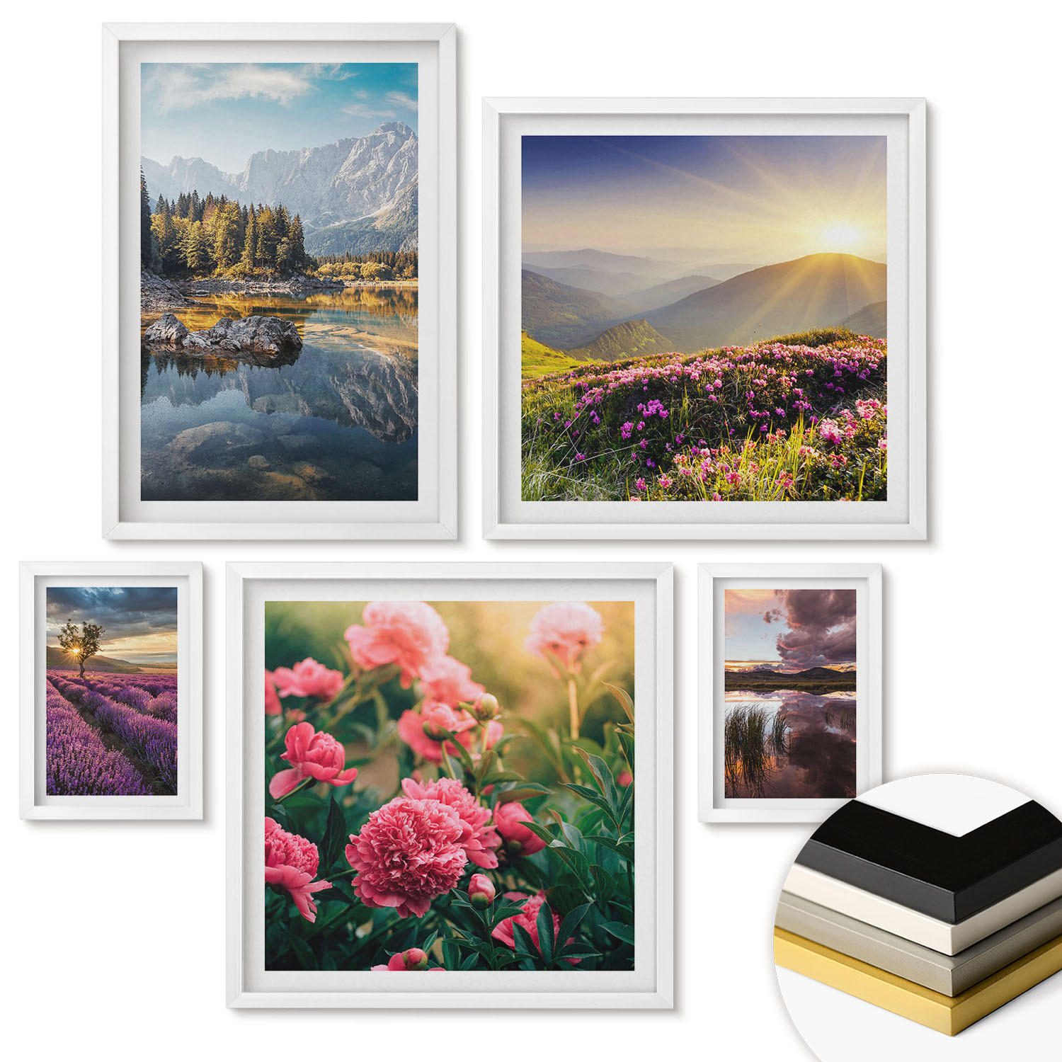 ArtPrintCave Wandbilder Weiß 40x60 cm