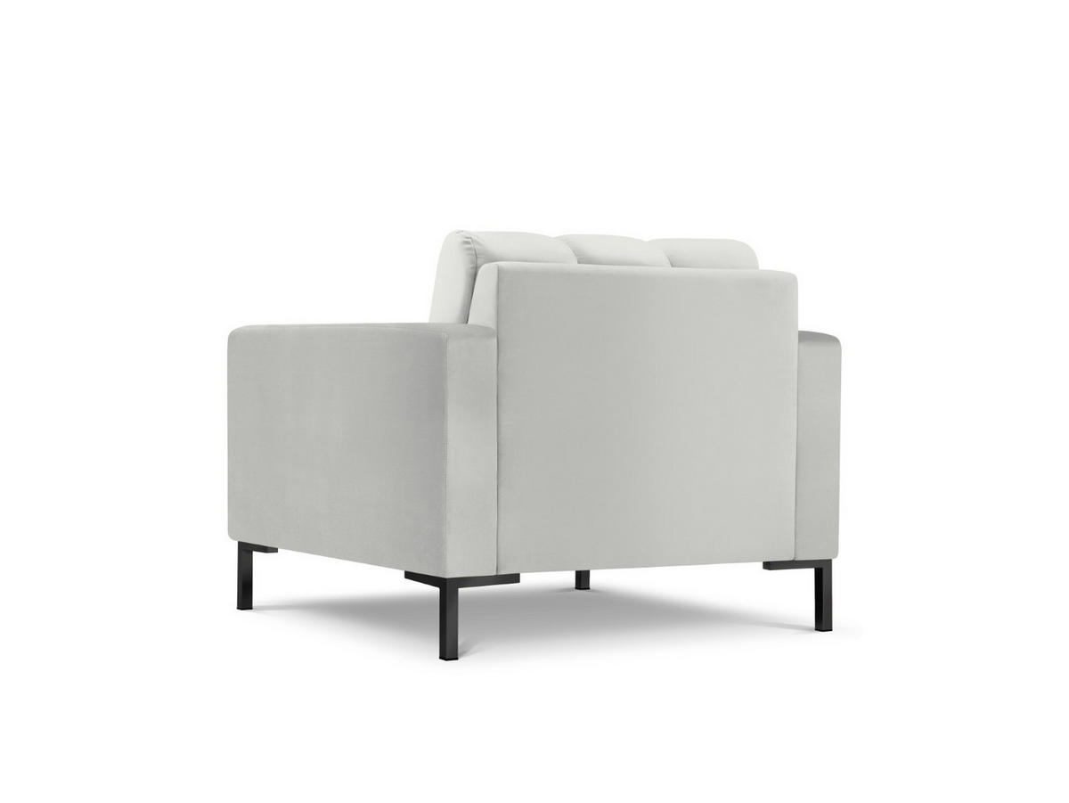 SESSEL Mamaia aus Samt silber - Silberfarben, Textil (92/75/87cm) - Micadoni