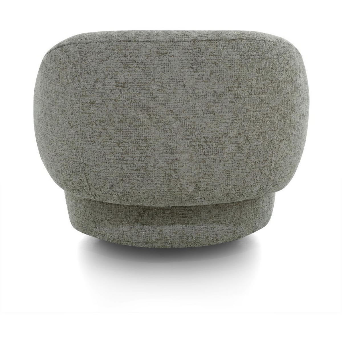 SESSEL Mao, Drehsessel mit runder Form, Hellgrau, Chenille-Stoff - Hellgrau, Textil (99/82/91cm) - Beautysofa