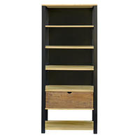 REGAL für Bücher für das Büro oder das Wohnzimmer - Eichefarben, Holz (75/190/40cm) - Rawood Furniture