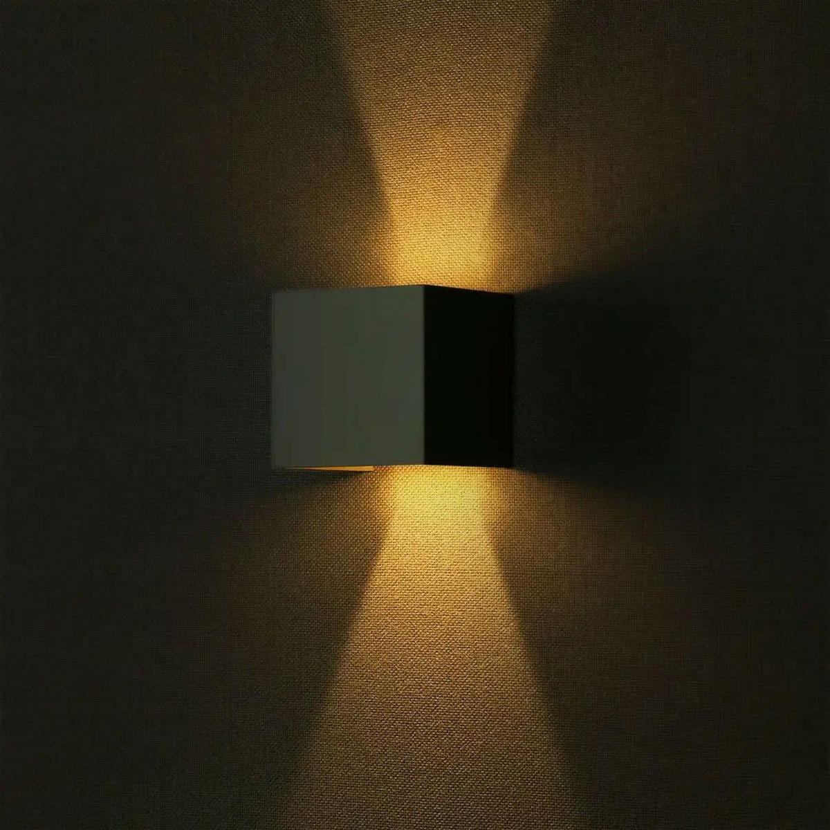 LED WANDLEUCHTE Grau Aluminium - Grau, Metall (10/10/10cm)