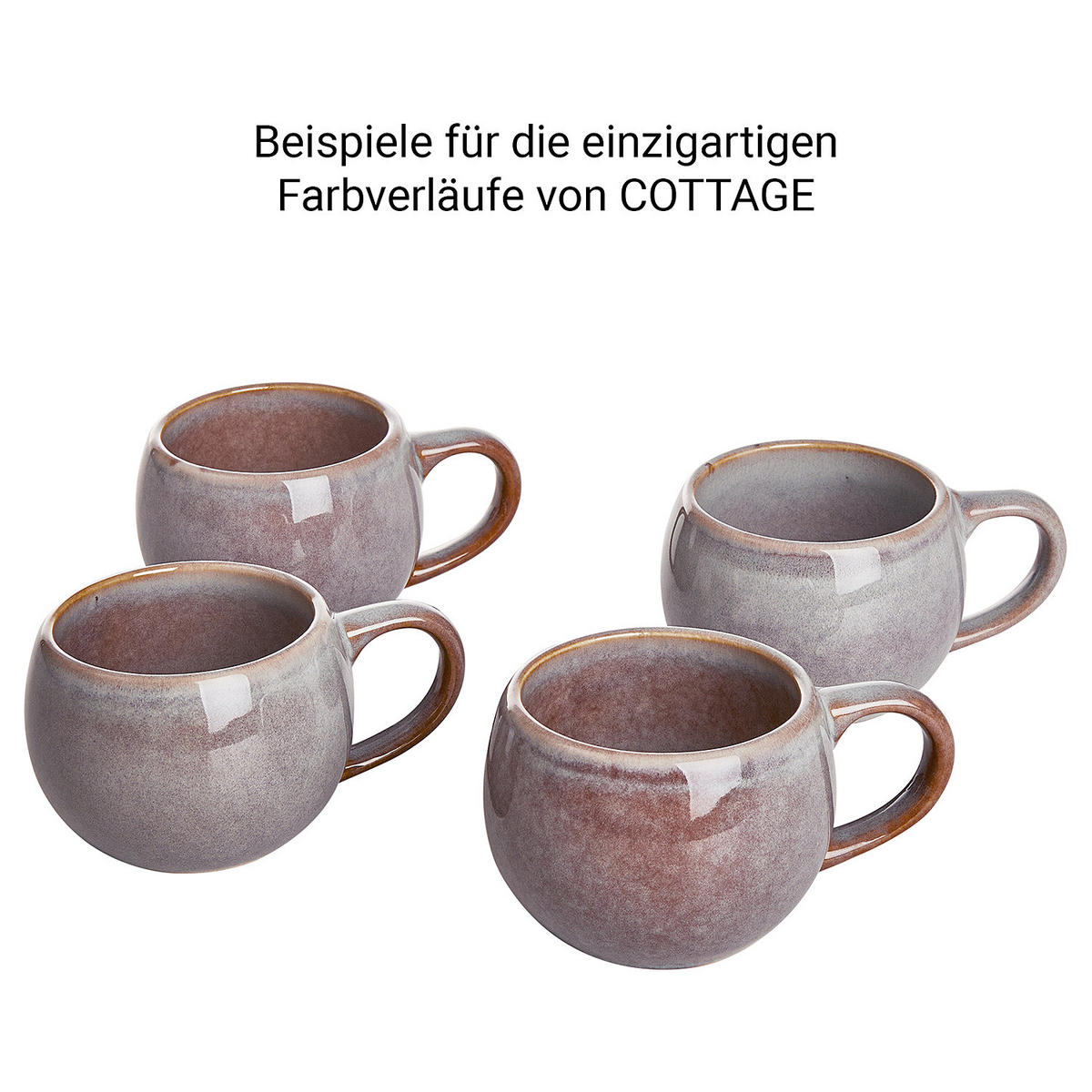 ESPRESSOTASSEN 6er-Set Cottage 180 ml - Hellgrau, Keramik (0.18L) - Butlers