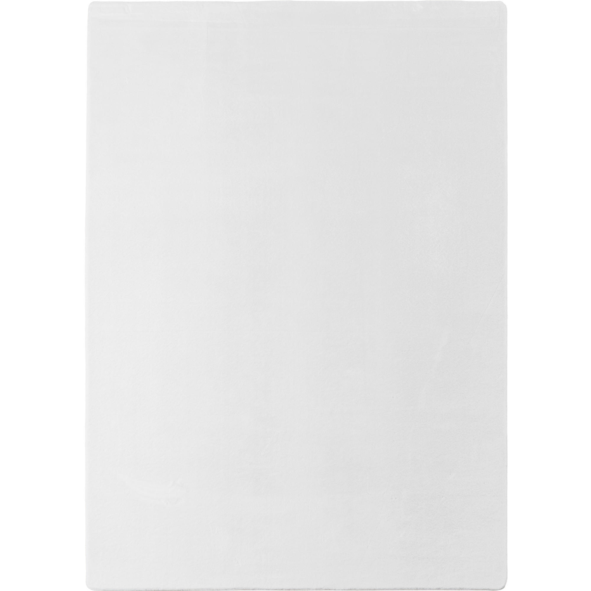 TEPPICH Kurzflor Unifarben Polyester Antirutsch Wohnzimmer Weiß Läufer 80x250 - Weiß, Textil (250/80cm) - KADIMA DESIGN