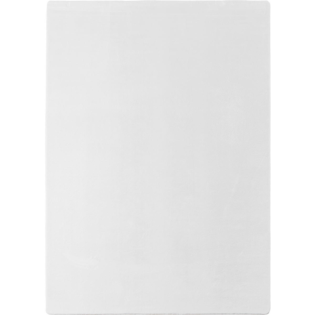 TEPPICH Kurzflor Unifarben Polyester Antirutsch Wohnzimmer Weiß Läufer 60x100 - Weiß, Textil (60/100cm) - KADIMA DESIGN
