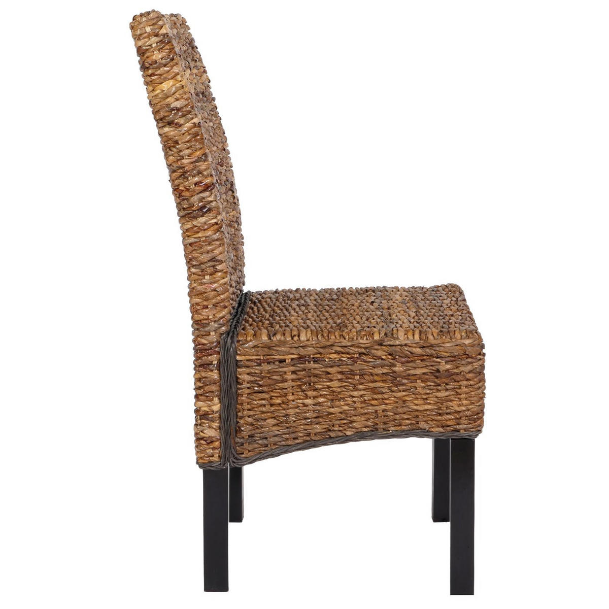 ESSZIMMERSTUHL 6er-Set Korbstuhl Stuhl Malibu Bananengeflecht 96x46x41cm Sitzhöhe 46cm dunkel ohne Kissen - Dunkelbraun, Kunststoff (46/96/41cm) - CHEFGASTRO