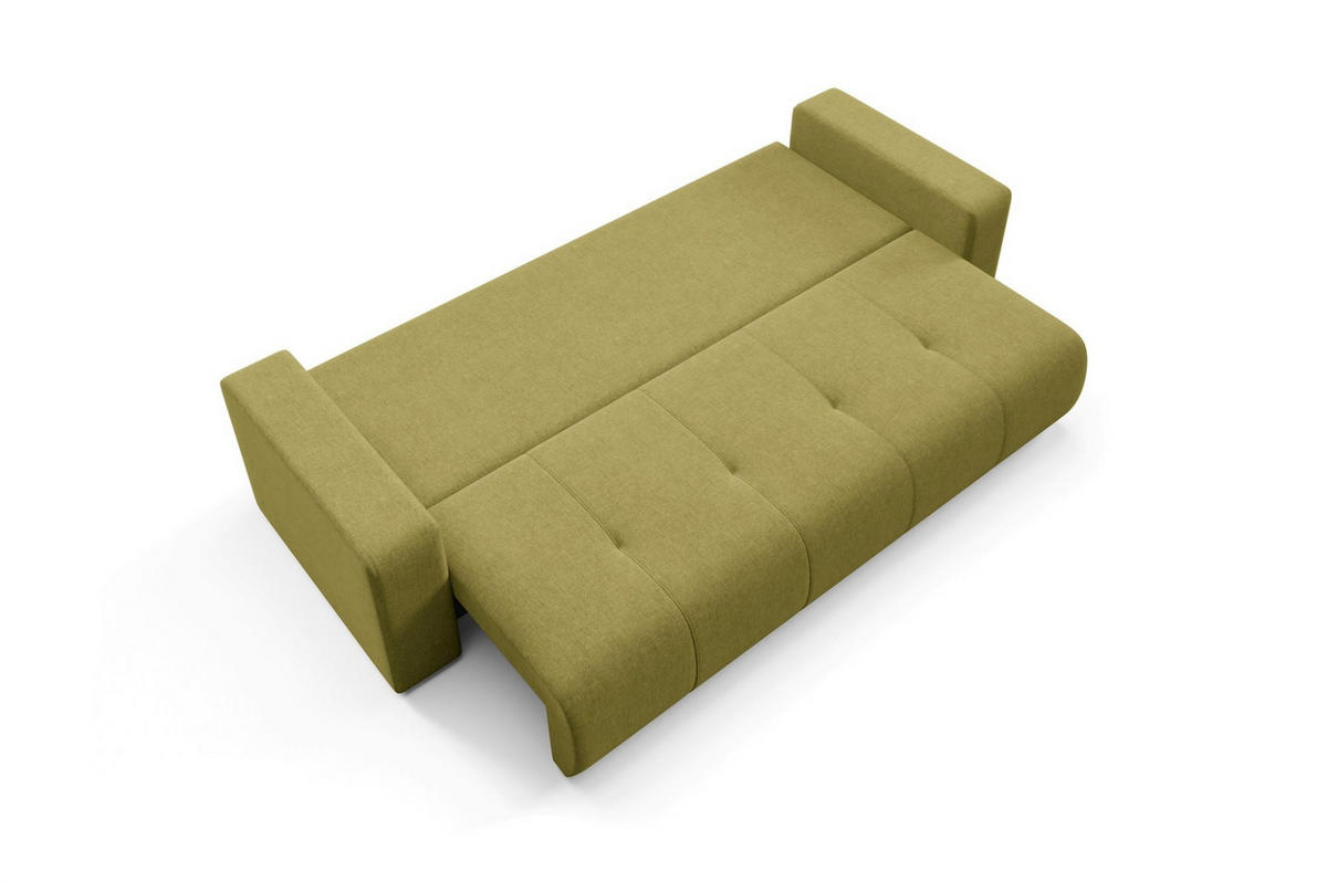 SCHLAFSOFA Augusto - Dunkelgrün, Holzwerkstoff/Textil (244/82/102cm) - Fun Möbel