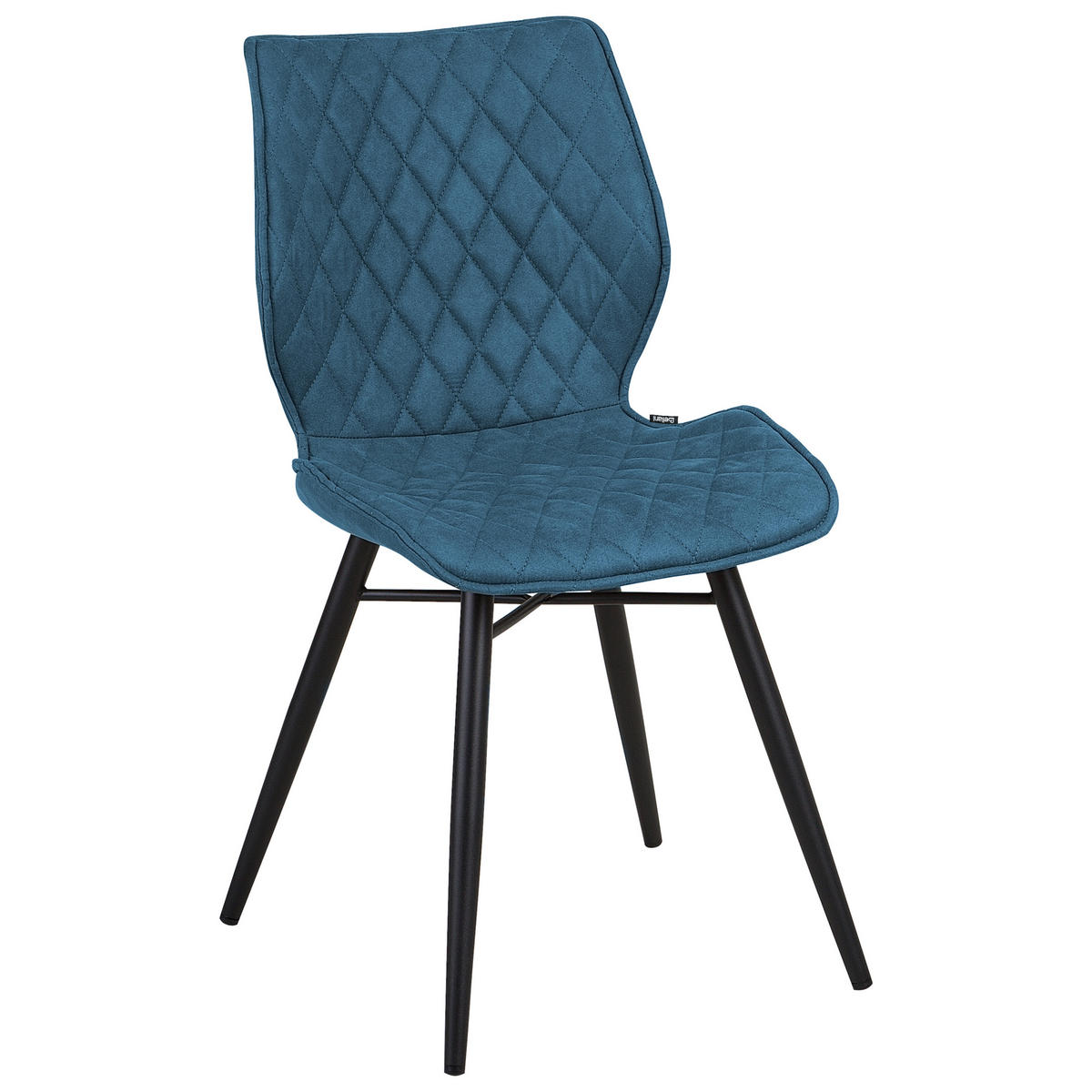 ÉTKEZŐSZÉK 2 darabos Szett Kárpit Kék Lisle - kék, textil/fém (44/86/56cm) - Beliani
