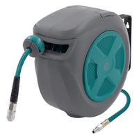 DRUCKLUFTSCHLAUCHTROMMEL 15m+1,5m - Grau, Kunststoff (16.5/32/45cm) - ECD-Germany