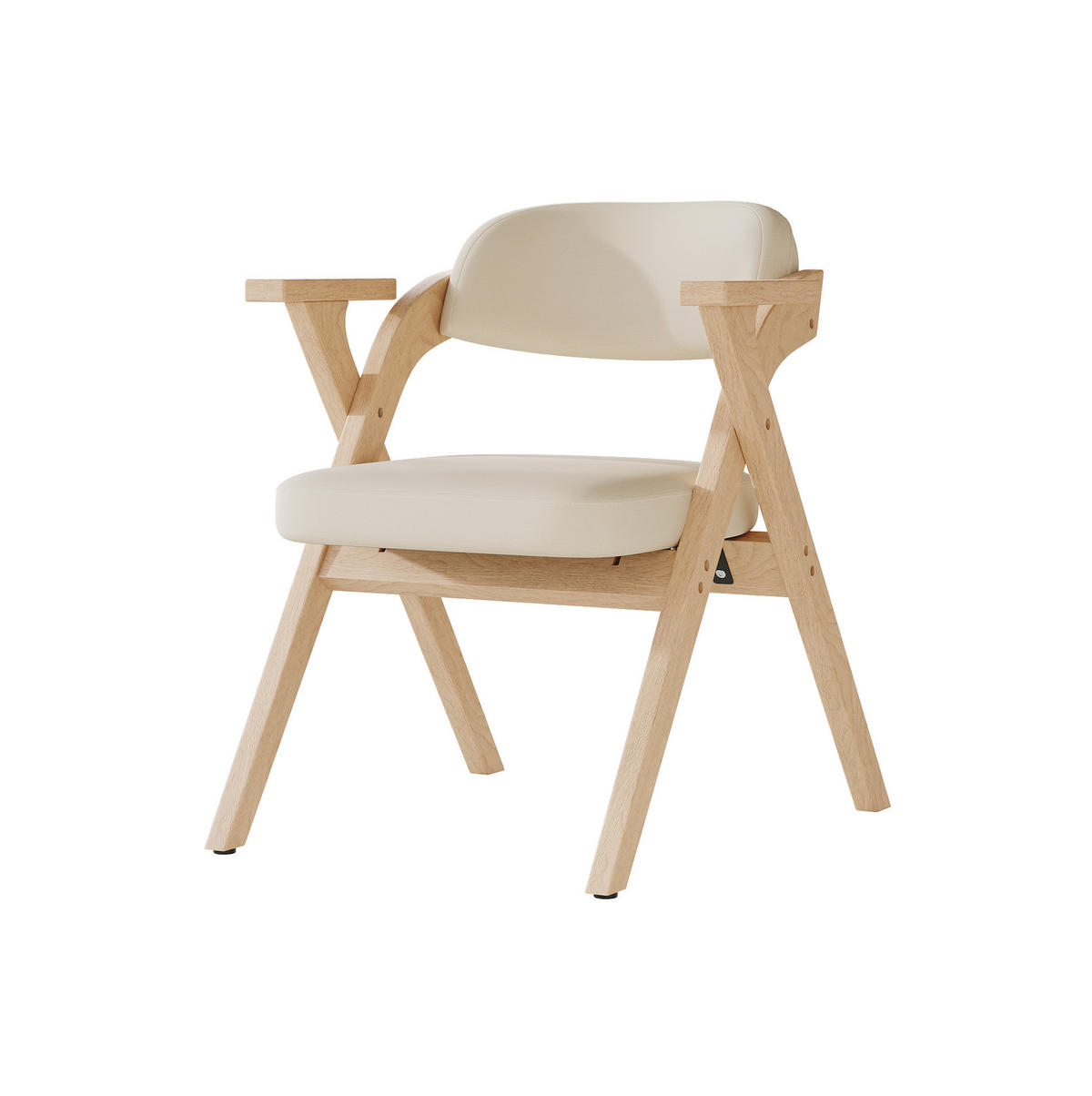 ESSZIMMERSTÜHLE klappbar Massivholz Beige 4er-Set - Beige, Holz (66.5/76/63.5cm) - Meubliv