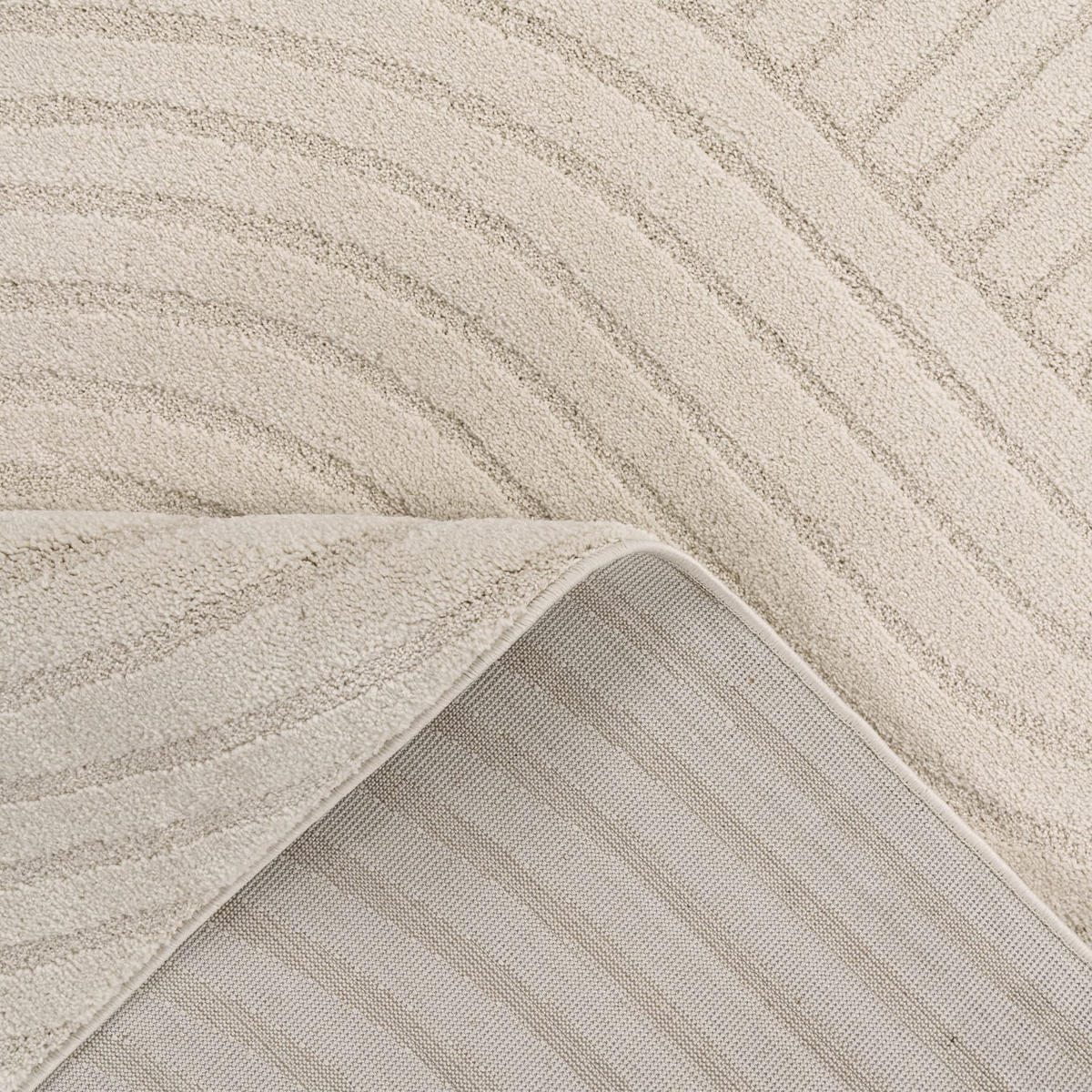 FLACHWEBETEPPICH Boho Creme 80 x 150 cm - Creme, Kunststoff (80/150cm) - TT Home
