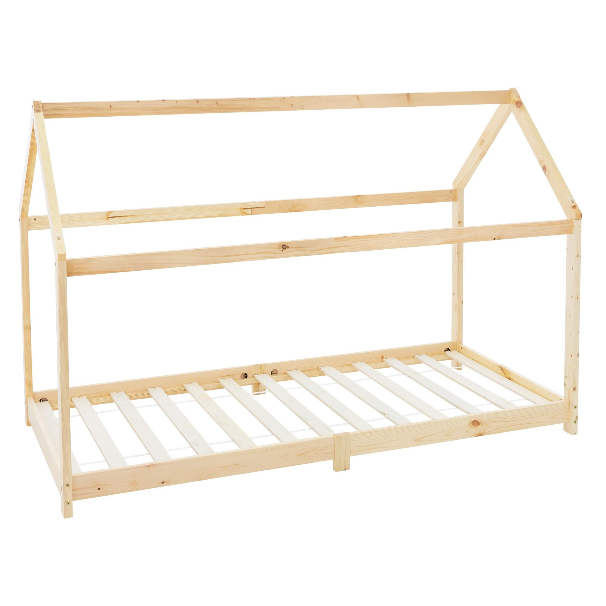 KINDERBETT mit Dach 90x200 cm Natur - Naturfarben, Holz (90/200cm) - ML-DESIGN