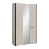 GARDEROBENSCHRANK Emil Kaschmir 107/37/190 cm - Beige, Holzwerkstoff (107/190/37cm) - Xonox