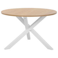 ESSTISCH 120/120/78 cm Hellbraun, Weiß Rund Jacksonville - Hellbraun, Holzwerkstoff (120/120/78cm) - Beliani