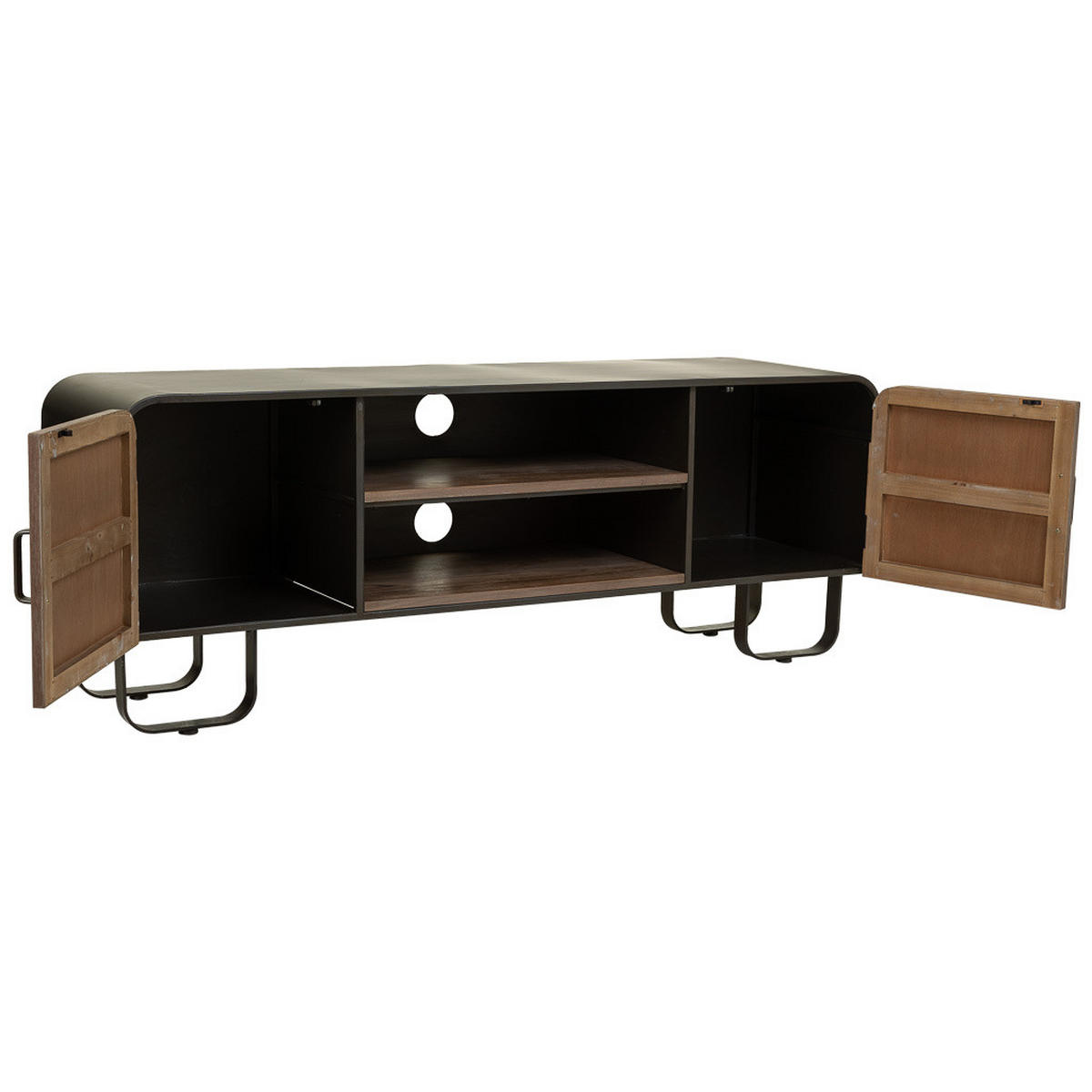 UNTERSCHRANK aus Holz und Metall 150x42x58 cm - Braun, Metall (150/58/42cm) - Wanderlust
