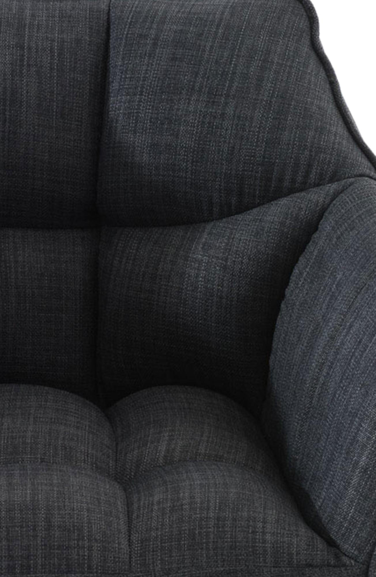 BARHOCKER Stoff Dunkelgrau - Dunkelgrau/Schwarz, Textil/Metall (64/110/48cm) - CLP