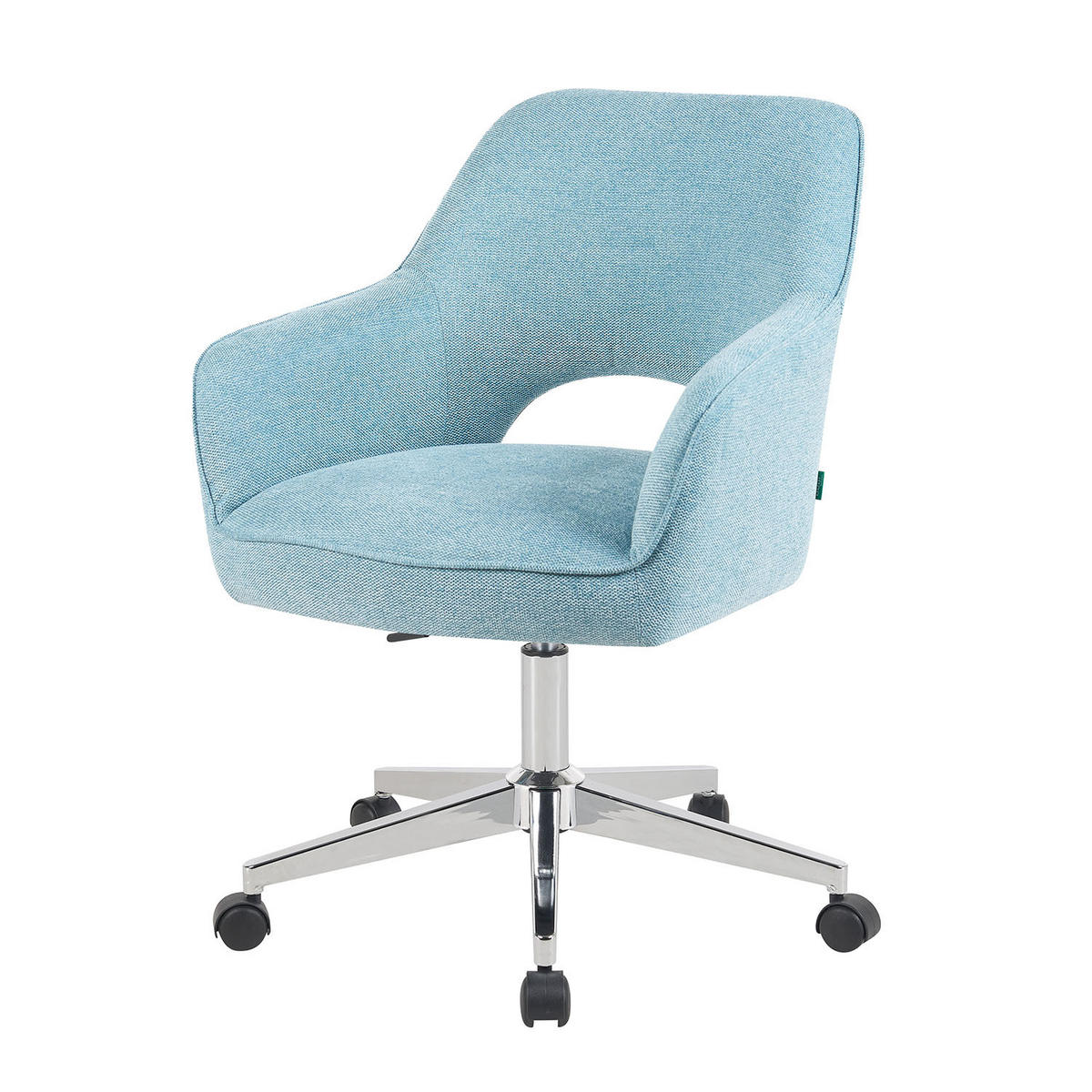 BÜROSTUHL Mika-Faro - Chromfarben/Hellblau, Textil/Metall (60/84/65cm) - DUBI Möbel