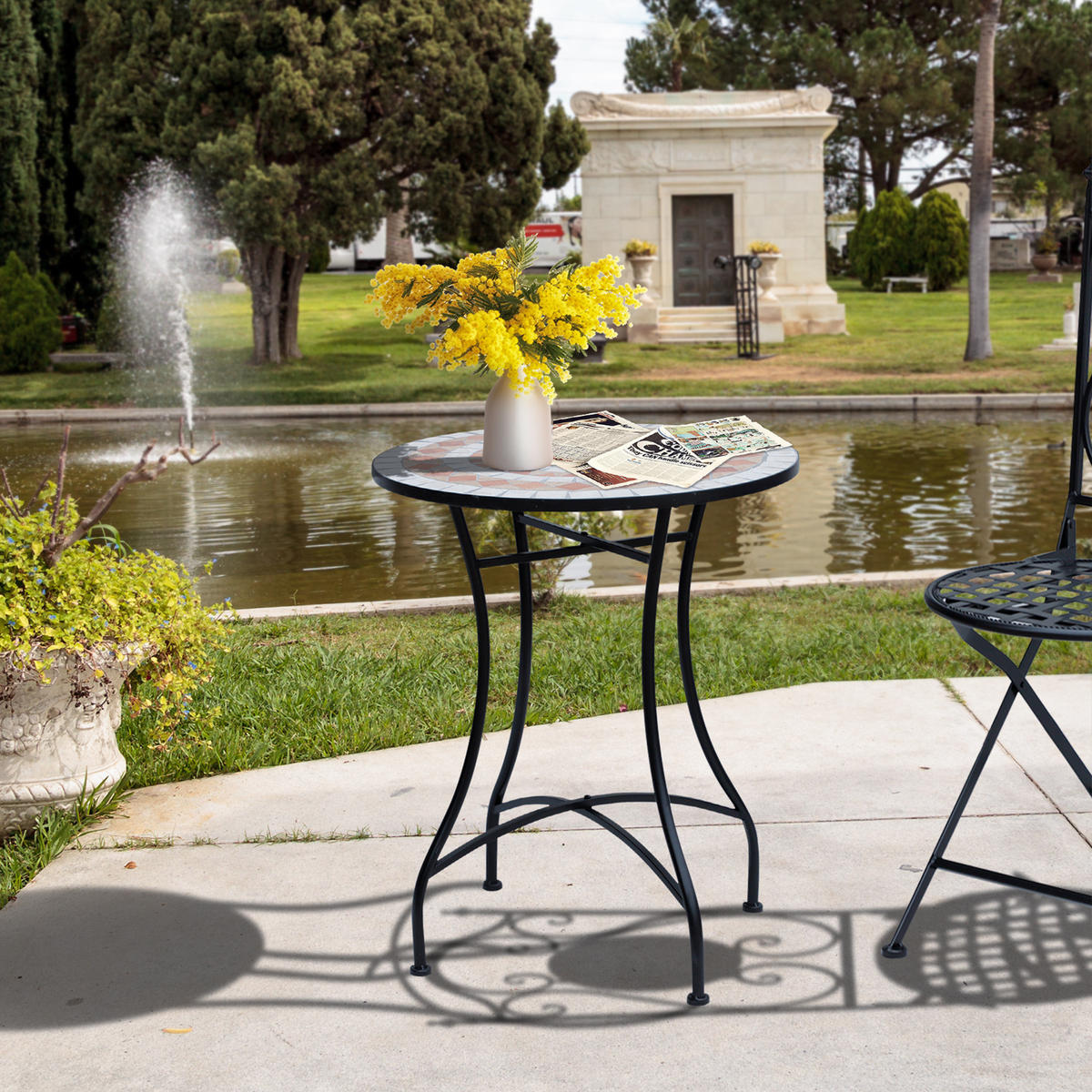 GARTENTISCH,SCHWARZ,1 Stück - Schwarz, Metall (60/60/71cm) - GiPP