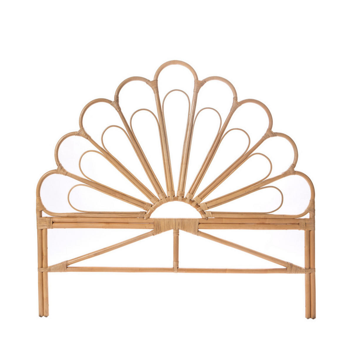DESIGN-KOPFTEIL aus Rattan, 148 cm - SINGARAJA - Natürlich - Naturfarben, Naturmaterialien (148/139/3cm) - Drawer