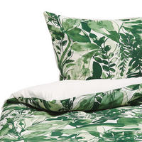 BETTWÄSCHE SET Greenwood 155x220 cm - Grün, Textil (155/220cm) - Beliani