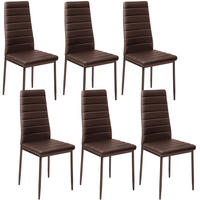 ESSZIMMERSTUHL 6er Set Thomas 41 x 45 x 98 5 cm cappuccino - Cappuccino, Textil (48/98.5/45cm) - tectake