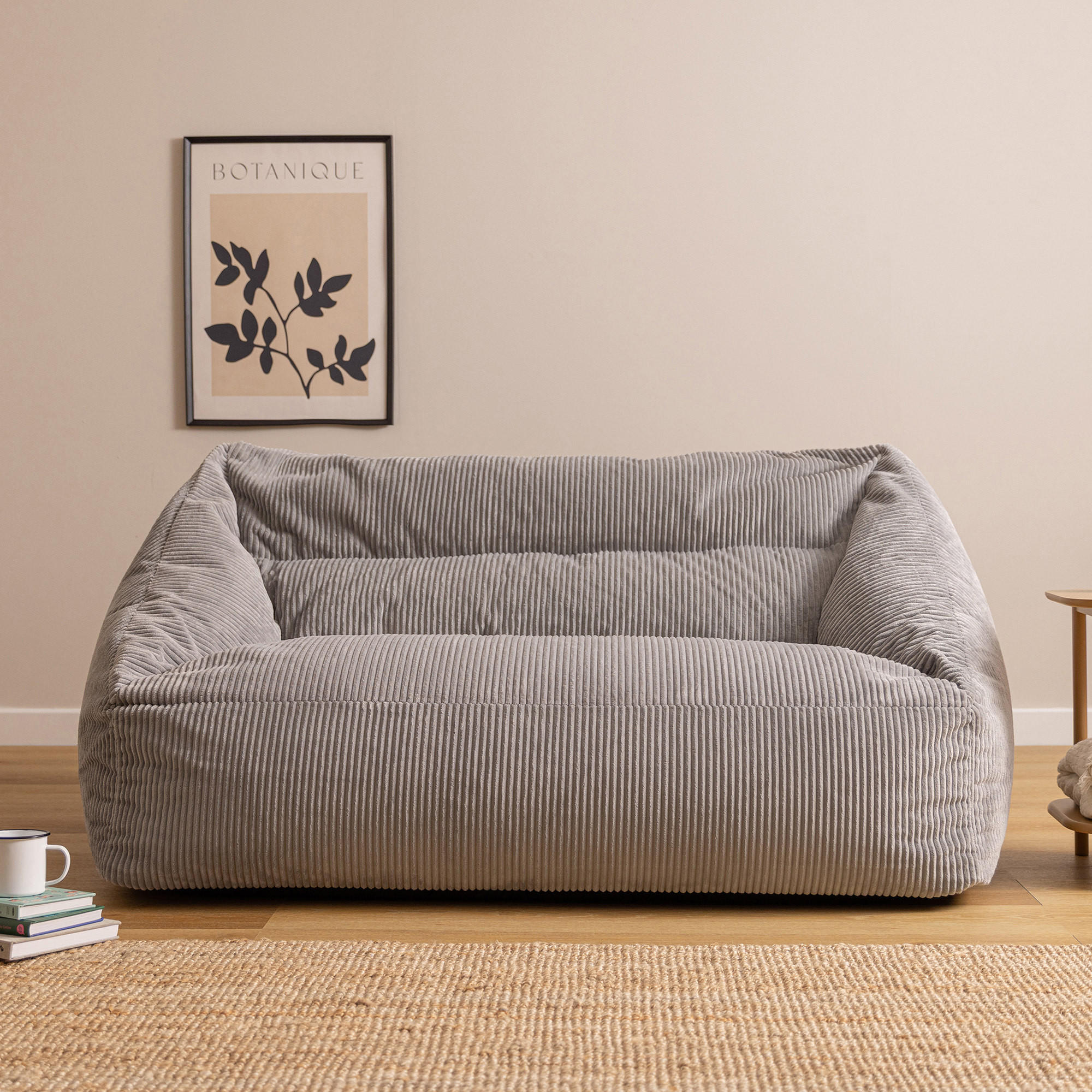 SITZSACK Sofa Cecilia Cord - Grau, Textil (160/70/93cm) - icon